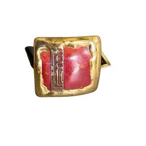 Hand Crafted African Brass & Copper Adjustable Ring New